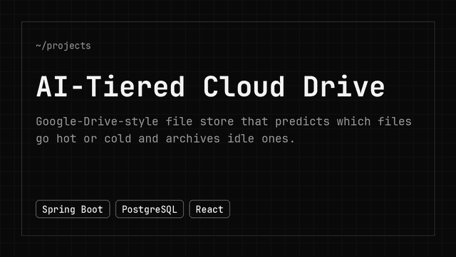 AI-Tiered Cloud Drive